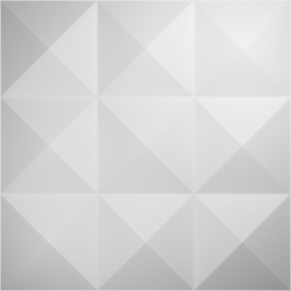 Ekena Millwork Benson EnduraWall Decorative 3D Wall Panel, White, 19 5/8"W x 19 5/8"H WP20X20BEWH - main